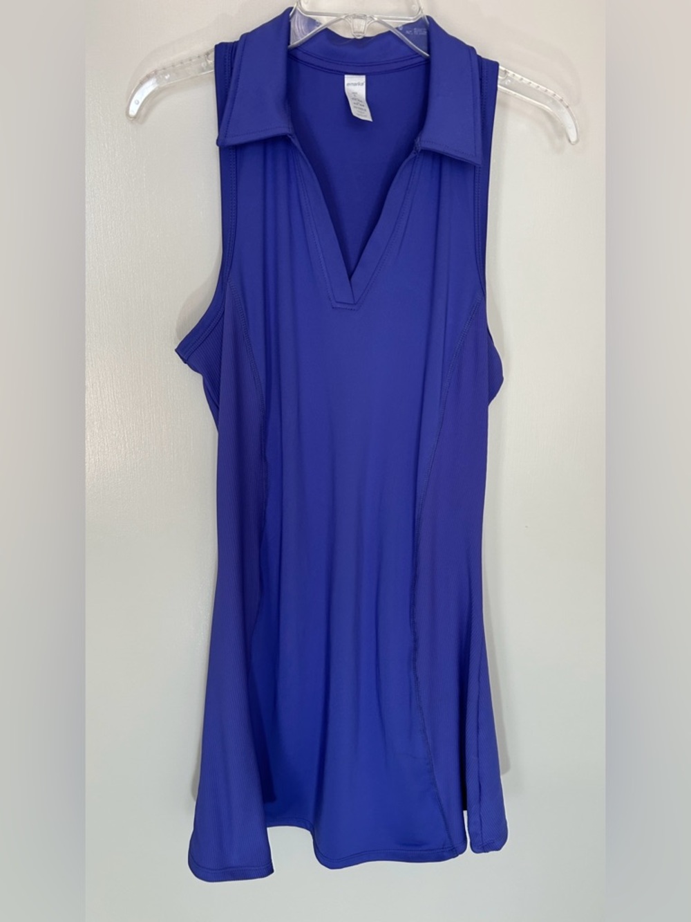 Marika Sleeveless Athletic Polo Dress in Violet Blue
